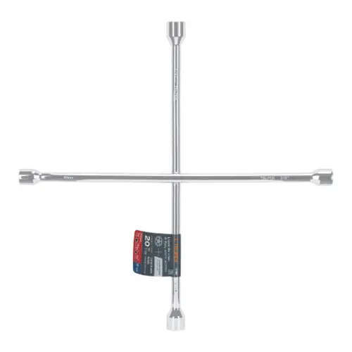Llave de cruz 20" pulida y cromada, TRUPER