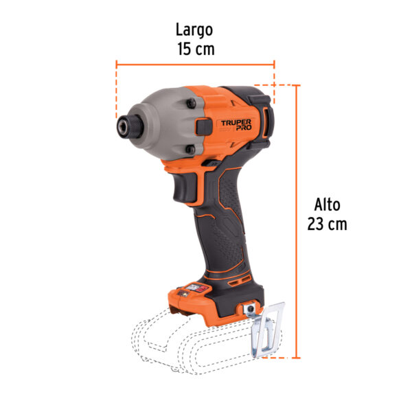 Destornillador de impacto 1/4", 20V, sin accesorios, PRO