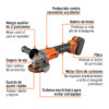 Esmeriladora 4-1/2", 20V, 1 batería 4Ah, TRUPER PRO