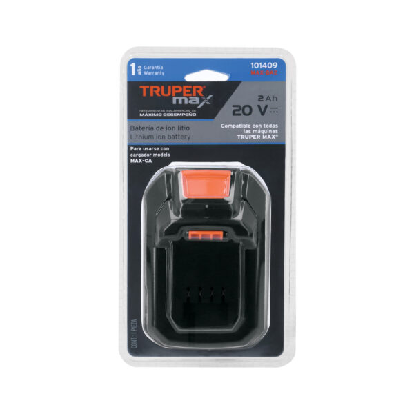 Batería ion litio, 20V, 2 Ah, TRUPER MAX