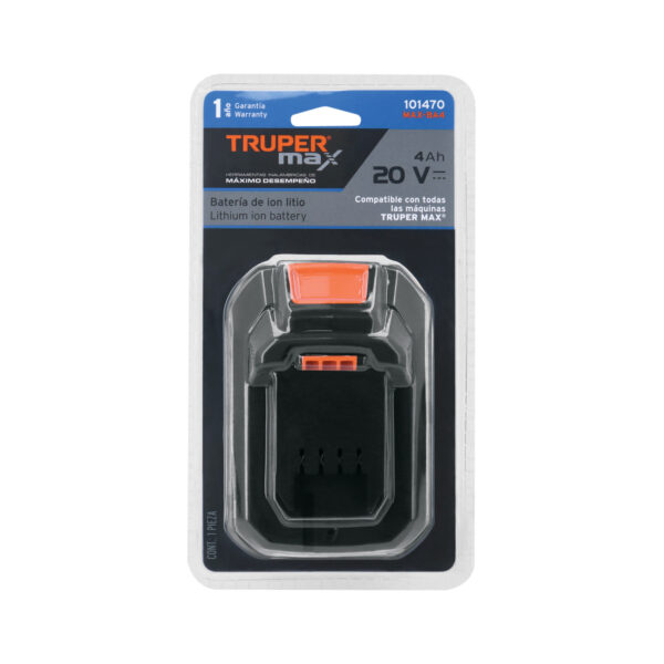 Batería ion litio, 20V, 4 Ah, TRUPER MAX