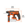Rotomartillo SDS Plus 20V, 2 J, sin accesorios, TRUPER PRO