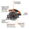 Sierra circular 6-1/2", 20V, sin accesorios, TRUPER PRO