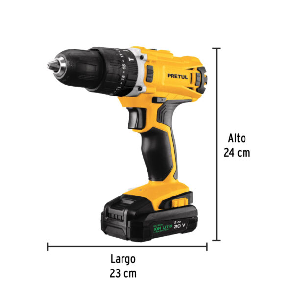 Kit rotomartillo 1/2", 20V, 32 accesorios, PRETUL