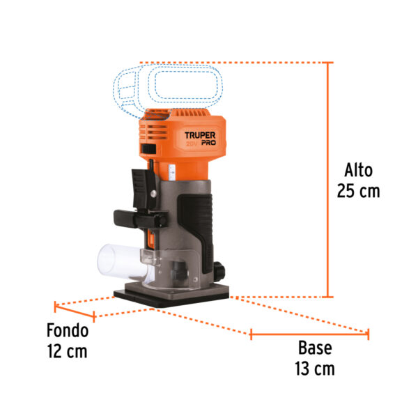 Router (Rebajadora) 1/4", sin accesorios, TRUPER PRO