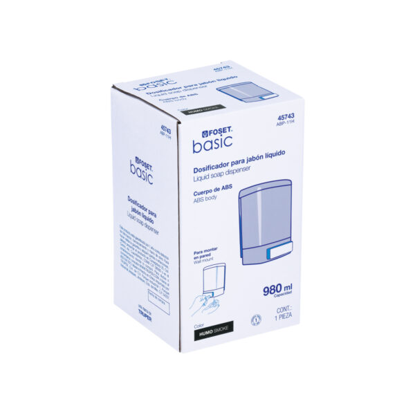 Dosificador para jabón líquido, humo, Foset Basic