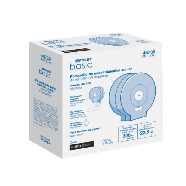 Portarollo junior de ABS, humo, Foset Basic