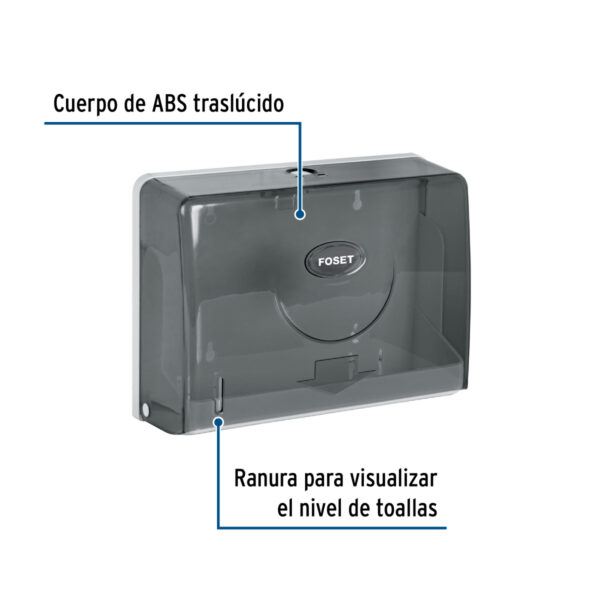 Dispensador junior p/toallas de papel, humo, Basic