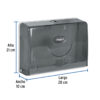 Dispensador junior p/toallas de papel, humo, Basic