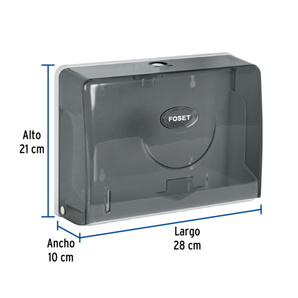 Dispensador junior p/toallas de papel, humo, Basic