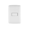 Placa armada 1 interruptor sencillo, blanco, línea Italiana